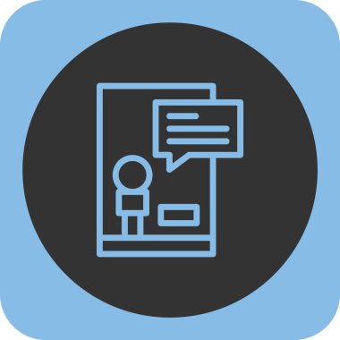 Beyaz arkaplanda izole edilmiş konuşma baloncukları simgesine sahip belge