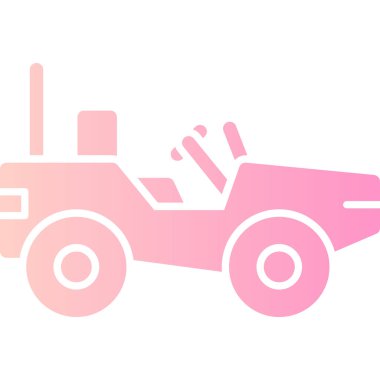 Basit vektör simgesi, kamyon illüstrasyonu