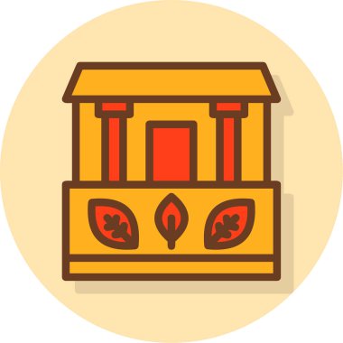 Kırmızı bir kutunun vektör illüstrasyonu