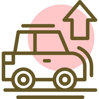 - Araba. Web simgesi basit illüstrasyon