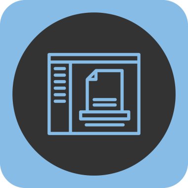 Belge simgesinin vektör illüstrasyonu