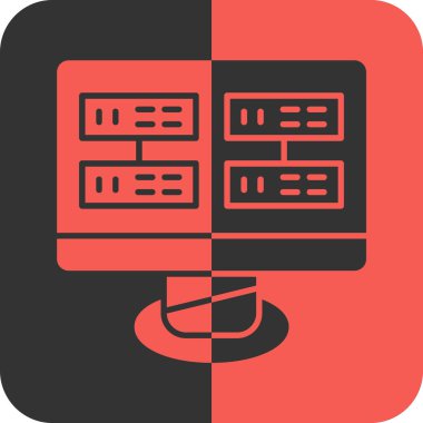 sunucu vektörü düz simgesi