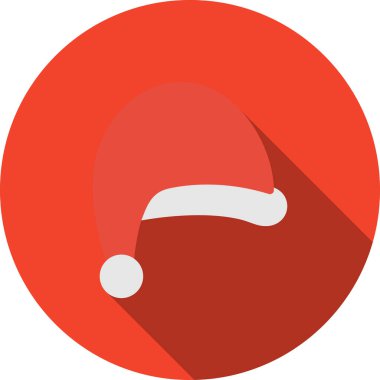 Noel Baba şapka simgesi düz stil