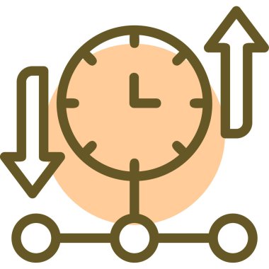 Zaman doldu. Web simgesi basit illüstrasyon