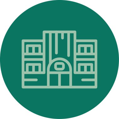 eşsiz ev ve pencereler vektör çizgisi simgesi