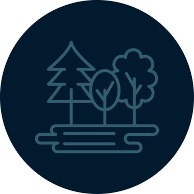 Ağaç simgesi. Basit resimleme