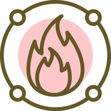 ateş alevi simgesi vektör illüstrasyon tasarımı