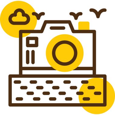 Kamera. Web simgesi basit illüstrasyon