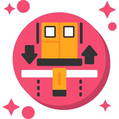 Tren simgesinin vektör illüstrasyonu