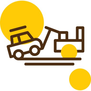 Yapı vinç inşaat simgesi katı biçimde