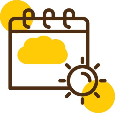 Hava durumu simgesi, basit vektör illüstrasyonu