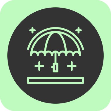 Güzel Şemsiye Satırı Vektör Simgesi