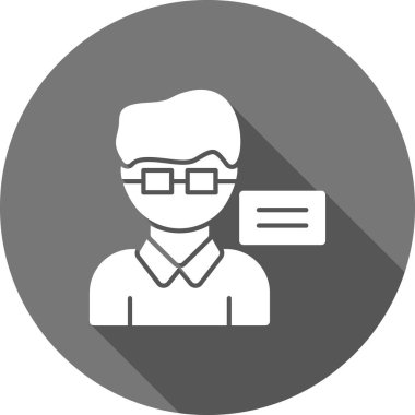 Tek bir izole edilmiş avatarın vektör çizimi