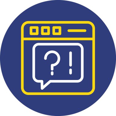 Ünlem işareti simgesi. Web için bir vektör sembolünün özet çizimi