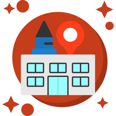 konum haritası pin simgesi düz biçimli