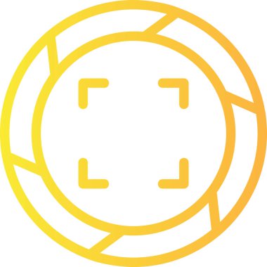 Bir topun sarı ve beyaz ikonunun vektör çizimi