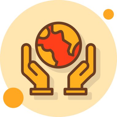 dünya küresi simgesi, vektör illüstrasyonu