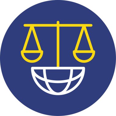 Adalet simgesi, vektör illüstrasyonu