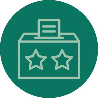 Benzersiz oy kutusu vektör simgesi