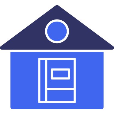 Bina. Web simgesi basit illüstrasyon