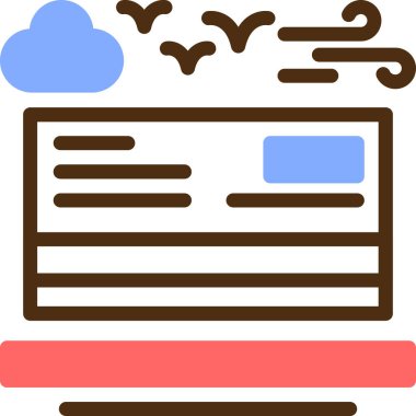 Tarayıcı. Web simgesi basit illüstrasyon