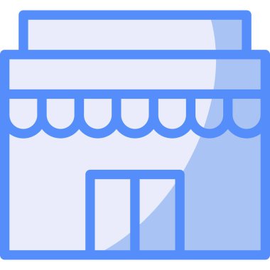 Mağaza. Web simgesi basit illüstrasyon