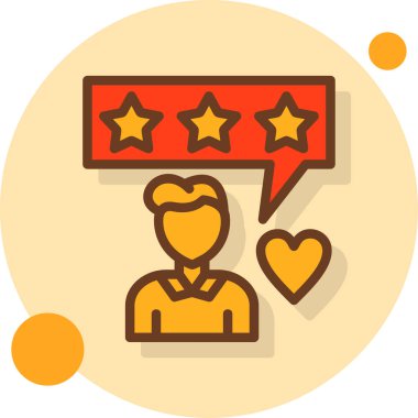 Dolu ana hatlı müşteri derecelendirme simgesi