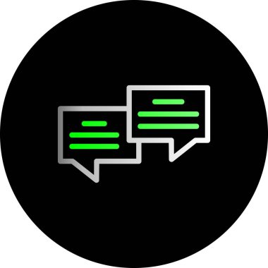 Sohbet simgesinin vektör illüstrasyonu