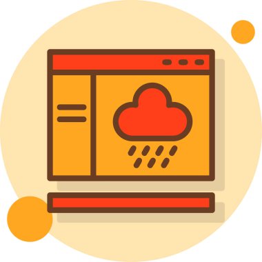 Bulut. Web simgesi basit illüstrasyon