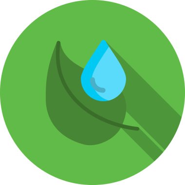 Ekoloji su çevresi simgesi düz biçimdedir