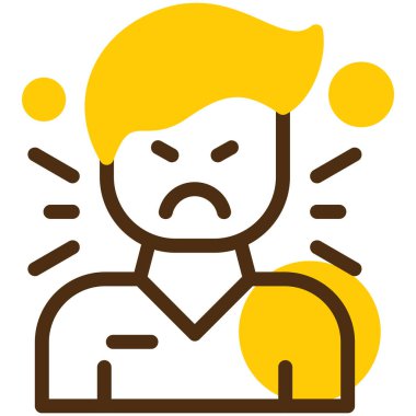 Kızgın bir adam üzgün bir ifade ile