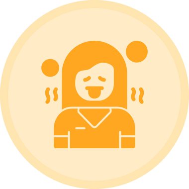 Bir kadın simgesinin vektör illüstrasyonu