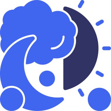 Bir ay simgesinin vektör illüstrasyonu