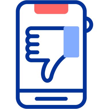 Hoşlanmıyorum. Web simgesi basit illüstrasyon