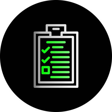 Kontrol listesi web simgesi basit tasarımı