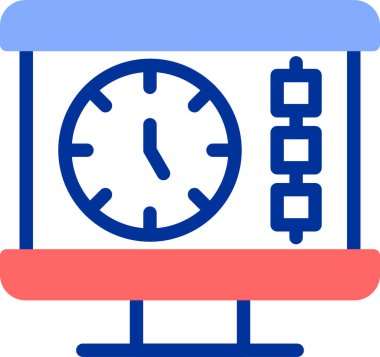 Saat. Web simgesi basit illüstrasyon