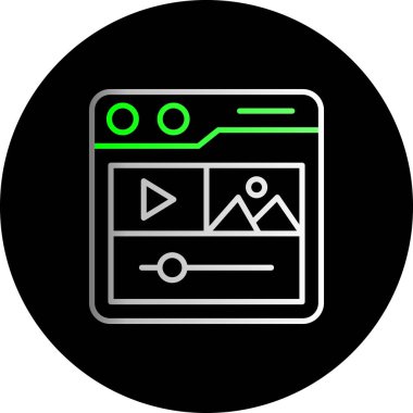 vektör lcd simgesi illüstrasyonu