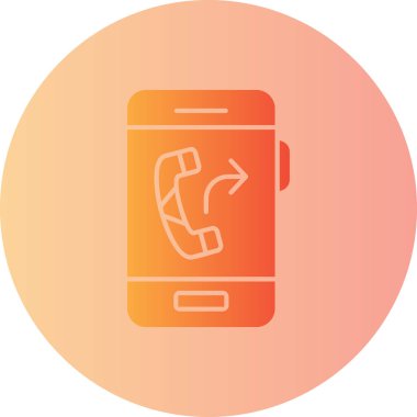 Modern telefon simgesinin vektör illüstrasyonu