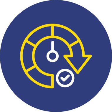 İkili Satır Çemberi web simgesi, vektör illüstrasyonu