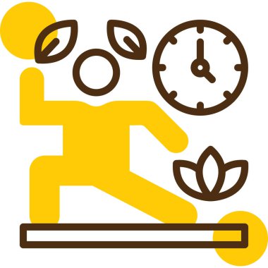 Bir saat simgesinin vektör illüstrasyonu