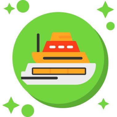 Gemi. Web simgesi basit illüstrasyon