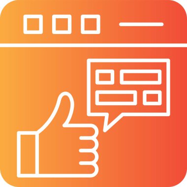 Geri bildirim. Web simgesi basit illüstrasyon