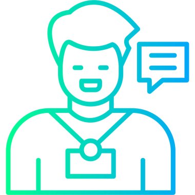 Müşteri hizmeti simgesi, vektör illüstrasyonu