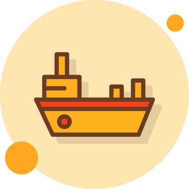 Gemi. Web simgesi basit illüstrasyon