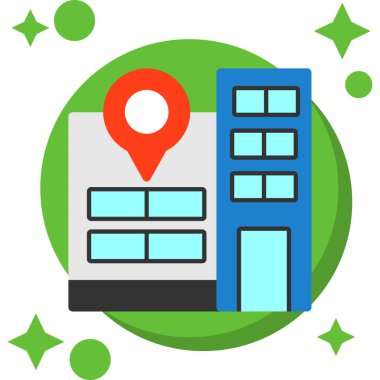 Harita konumu. Vektör illüstrasyonu