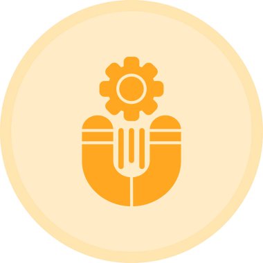 Bir çiçek simgesinin vektör illüstrasyonu