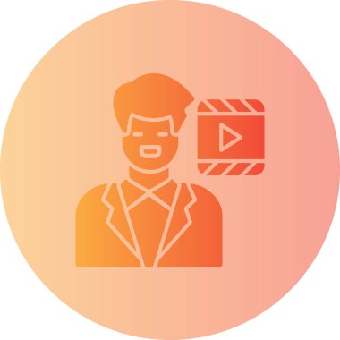 video kamera ikonu vektör illüstrasyonu