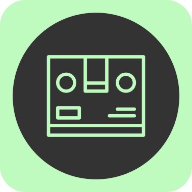 Modern b 'nin vektör illüstrasyonu simge radyodan yoksun