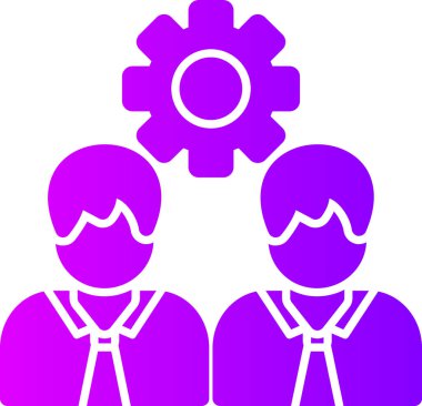 Takım çalışması modern simgesinin vektör çizimi