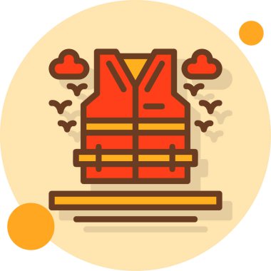 Kışlık kıyafet web simgesi vektör illüstrasyonu